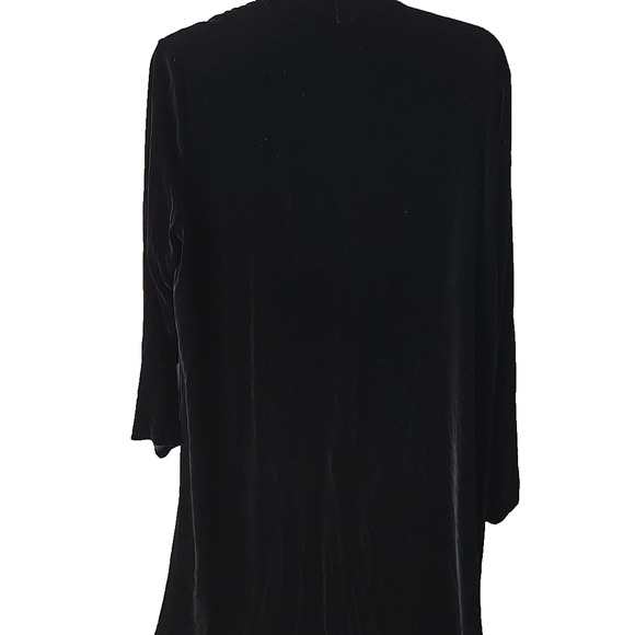 Jones New York Country Black Velvet Cardigan 1X Long Duster Whimsigoth Party - Picture 5 of 7